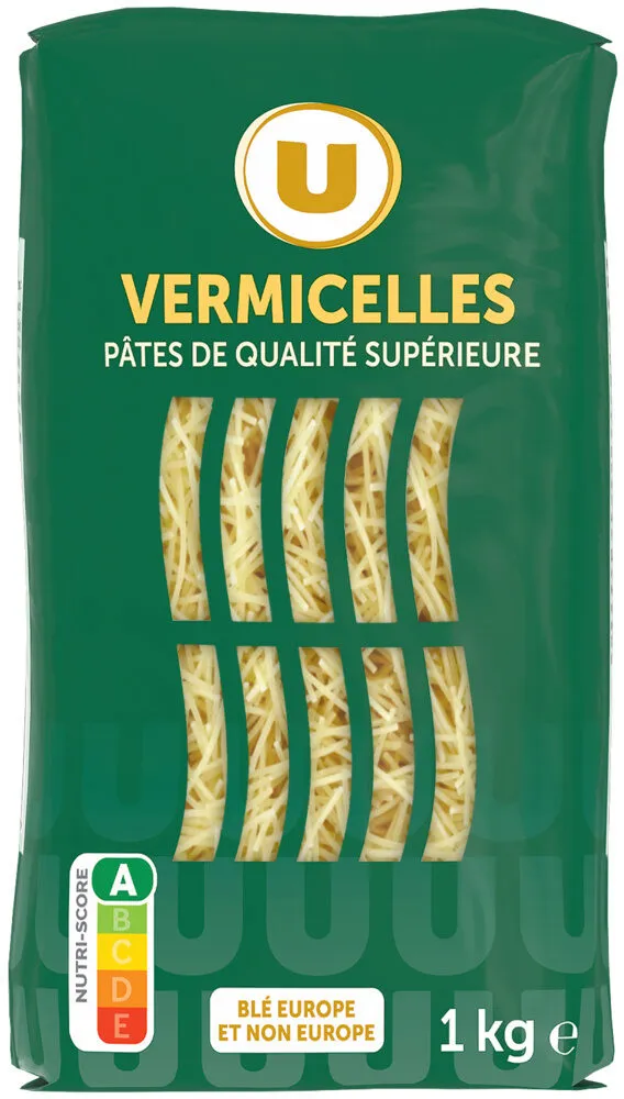 Pâtes Vermicelle qualité supérieure, paquet cello de 1kg