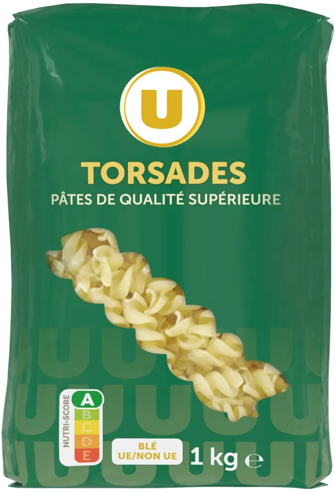 Pâtes torsade qualité supérieure paquet de 1kg