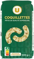 Pâtes Coquillette qualité supérieure, paquet cello de 500g