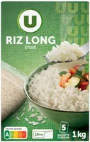 Riz long grain étuvé 10 minutes étui de 5 sachets cuisson, 200g