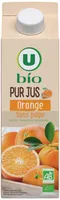 Pur jus d'orange sans pulpe brique de 1l
