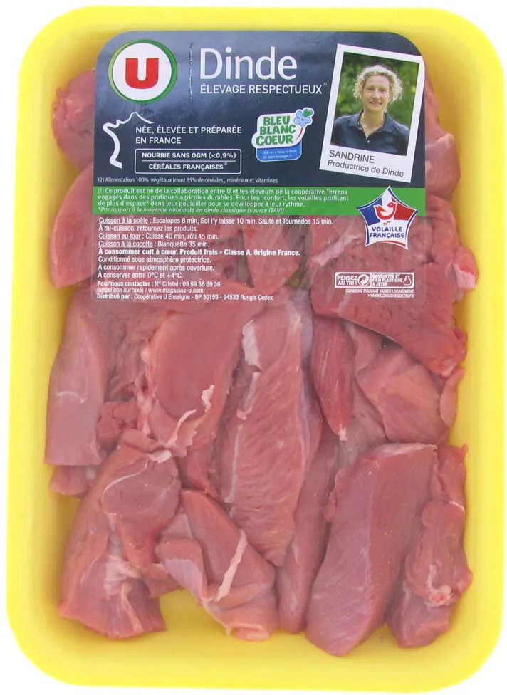 Sauté de dinde, France, barquette, 720g