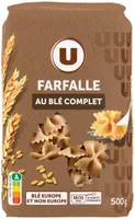 Pâtes Farfalle blé complet sachet 500g