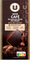 Chocolat noir café éclats fèves de cacao dégustation Tablette de 100g