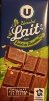 Chocolat au lait eclats noisettes U tablette