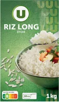 Riz long grain étuvé 10 minutes, étui vrac de 1kg