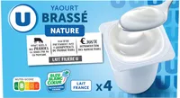 Yaourt brassé nature x4 - 125g