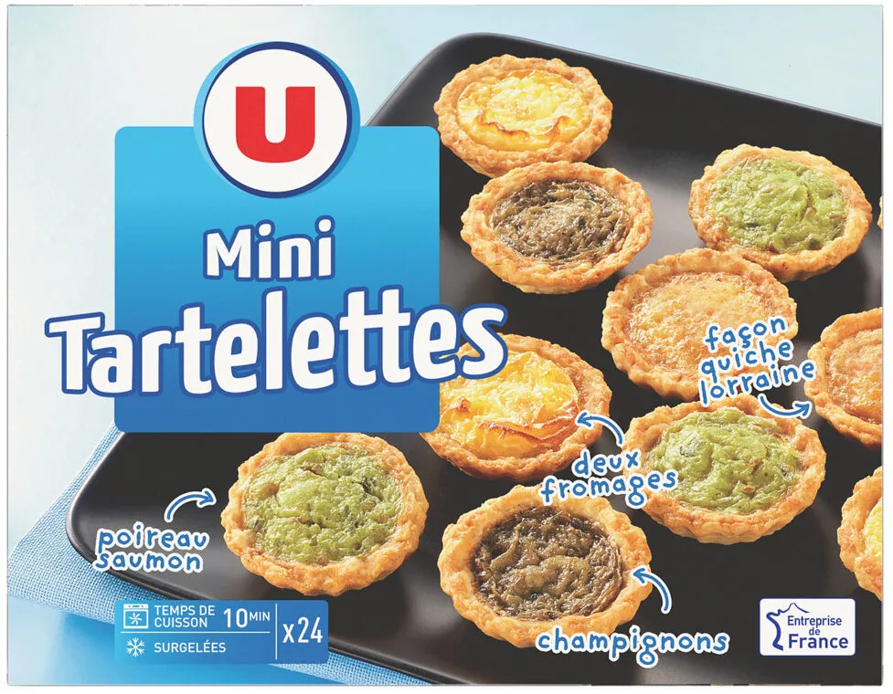 Assortiments de mini tartelettes apéritif x24 - 300g