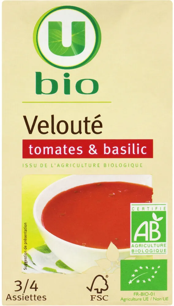 Soupe Velouté tomates et basilic 100cl