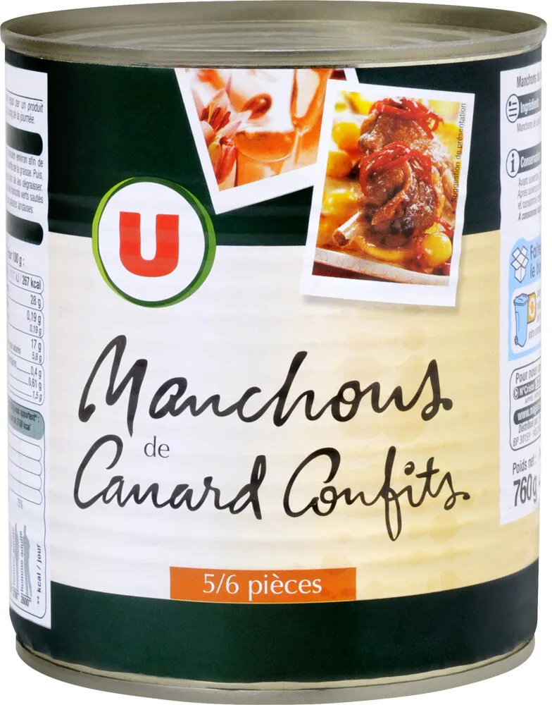 Manchons canard confits boîte de 760g