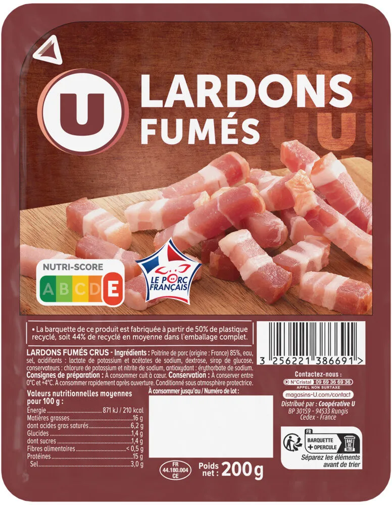 Lardons fumés 200g