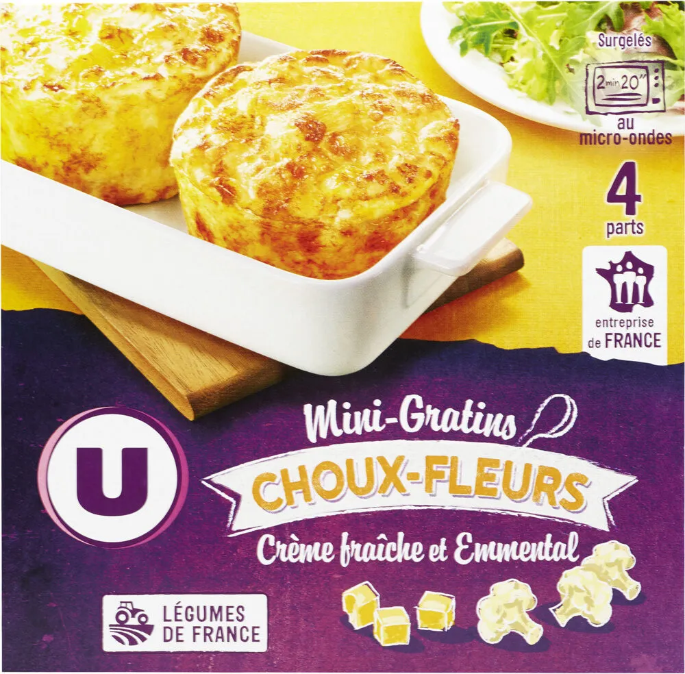 Mini gratins de choux fleurs 4x120g