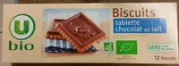 Biscuit Tablette Chocolat au Lait bio