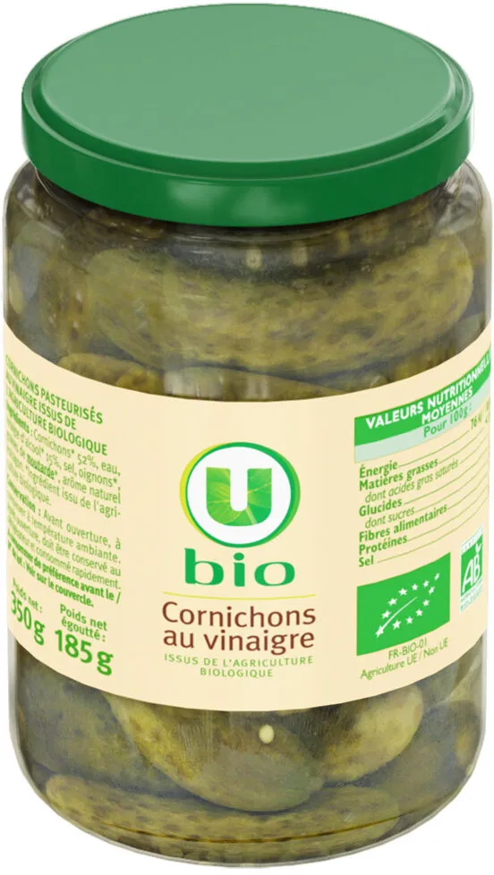 Cornichons biologiques au vinaigre