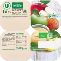 Purée de pommes , 4 pots de 100g
