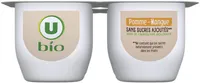 Dessert fruitier Purée de pomme et mangue 4 coupelles de 100g, 400g
