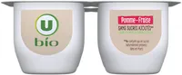 Dessert fruitier Purée de pomme et fraise 4 coupelles de 100g, 400g
