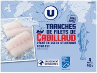 Tranches de filet de cabillaud nature 4x100g