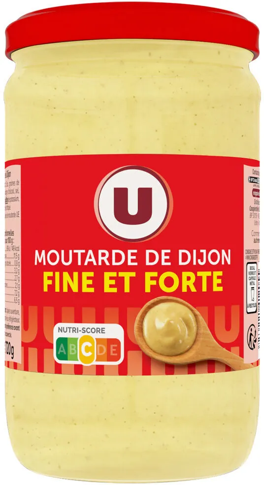 U Moutarde forte de Dijon pot standard, 720g