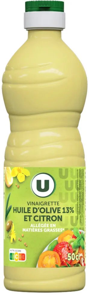 Vinaigrette allégée en matières grasses à l'huile d'olive 13% et au citron 50cl