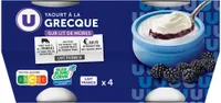 Yaourt à la grecque sur lit de mûres 4X150g