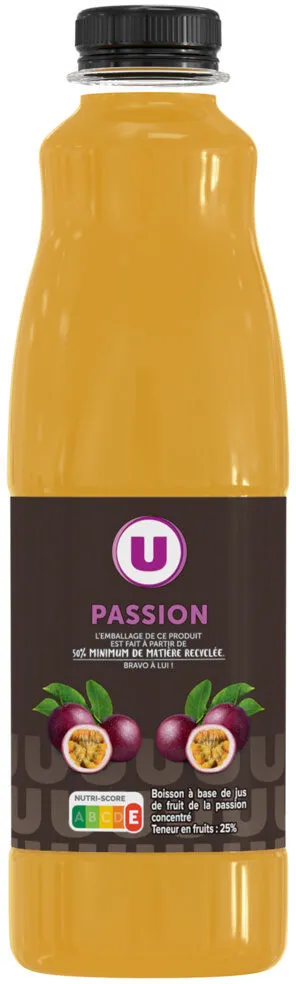 Boisson à base de jus de fruit de la passion concentré pet 1 litre