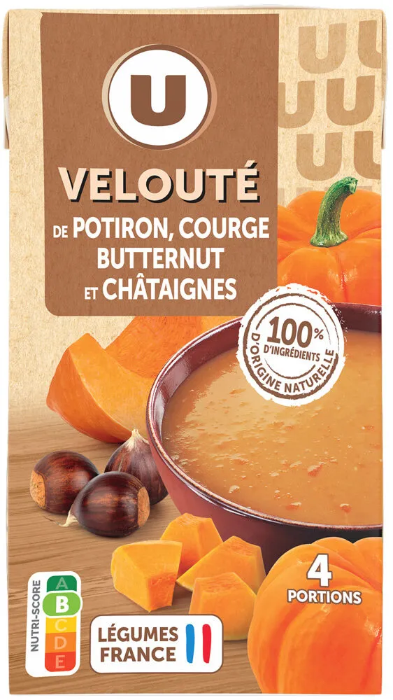 Soupe Velouté de potiron et chataignes brique 1l