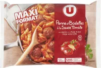 Penne et boulettes sauce tomate