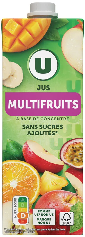 Jus à base de concentré multifruits brique 1l