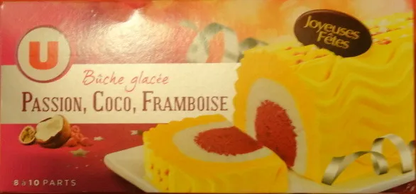Bûche glacée Passion, Coco, Framboise