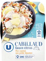 Cabillaud sauce citron et riz aux petits légumes