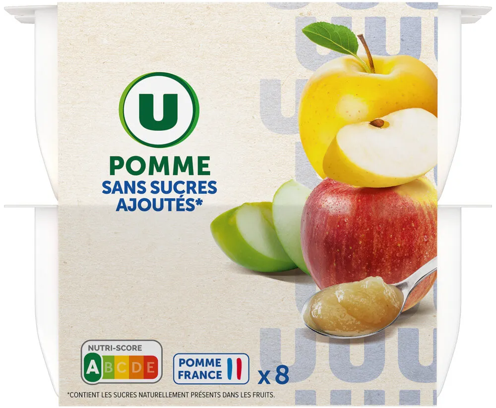 Purée de pommes sans sucres ajoutés 8 pots de 100g