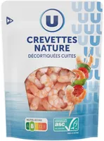 Crevettes nature cuites et décortiquées 100g