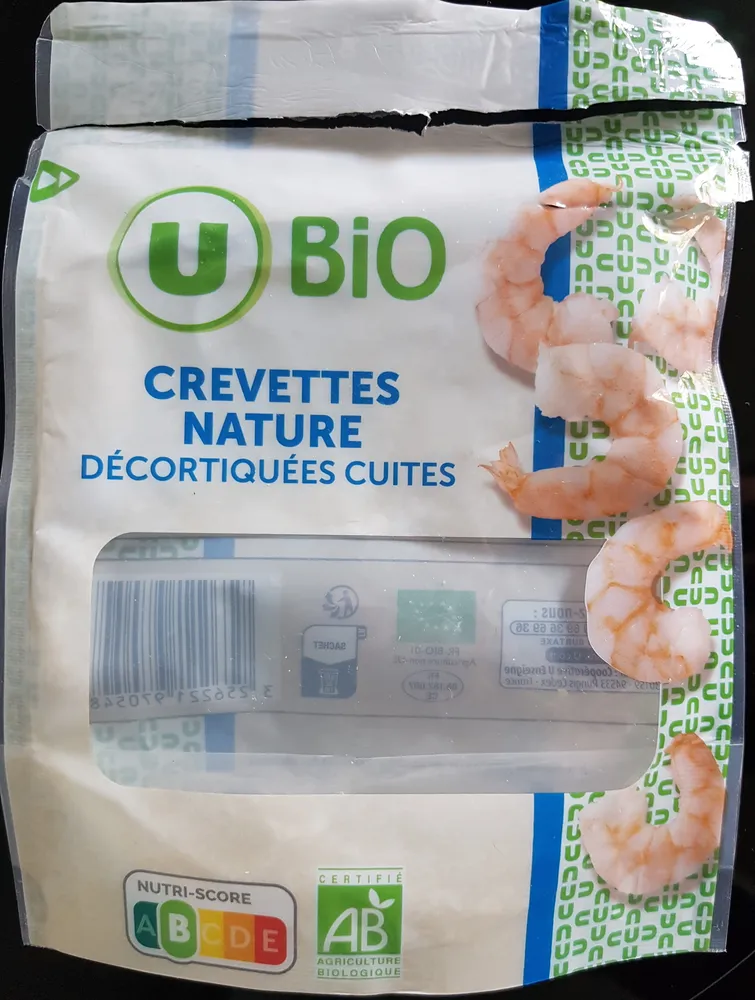 Crevettes cuites et décortiquées 100g