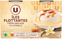 Dessert Ile Flottante et sachet caramel - 4 pots de 100g