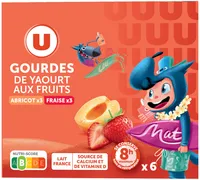 Gourde de yaourt aux fruits - 6x90g