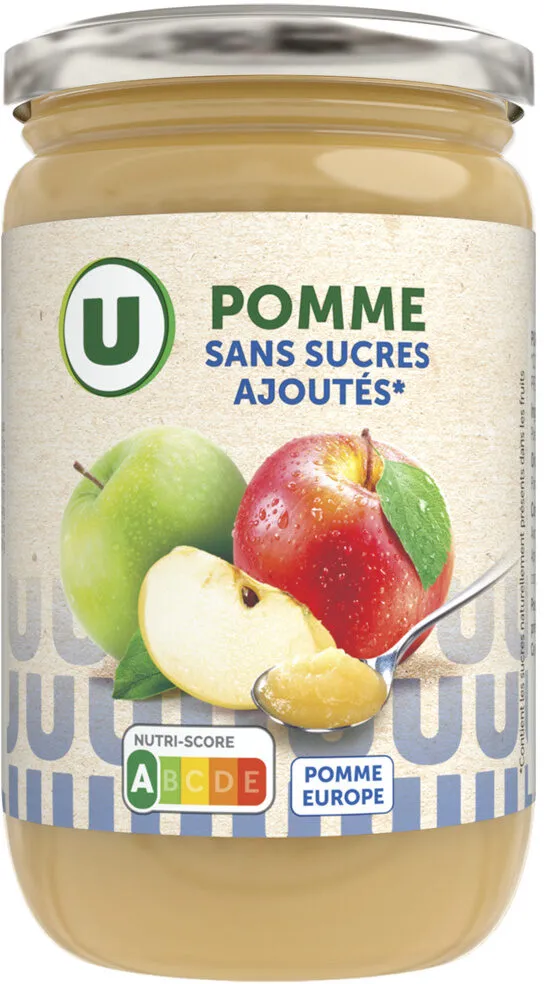 Purée de pomme sans sucres ajoutés bocal de 680g