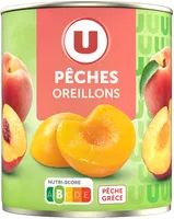 Oreillons de Pêches au sirop léger boîte de 465g