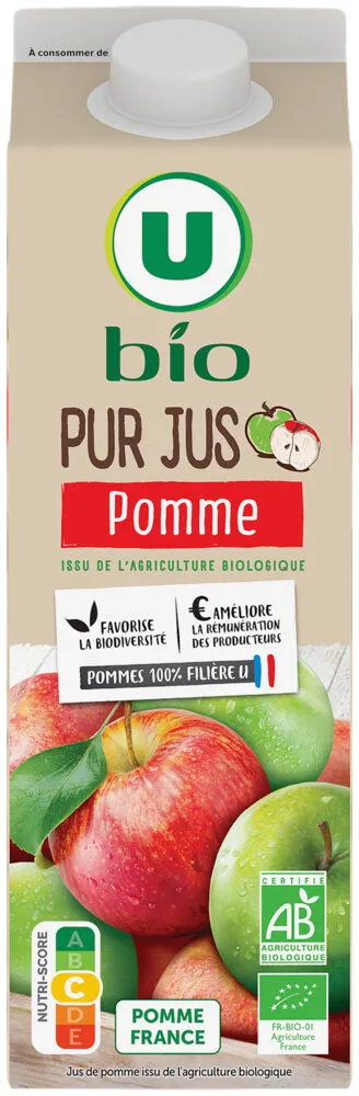 Pur jus pomme bio brique 1l