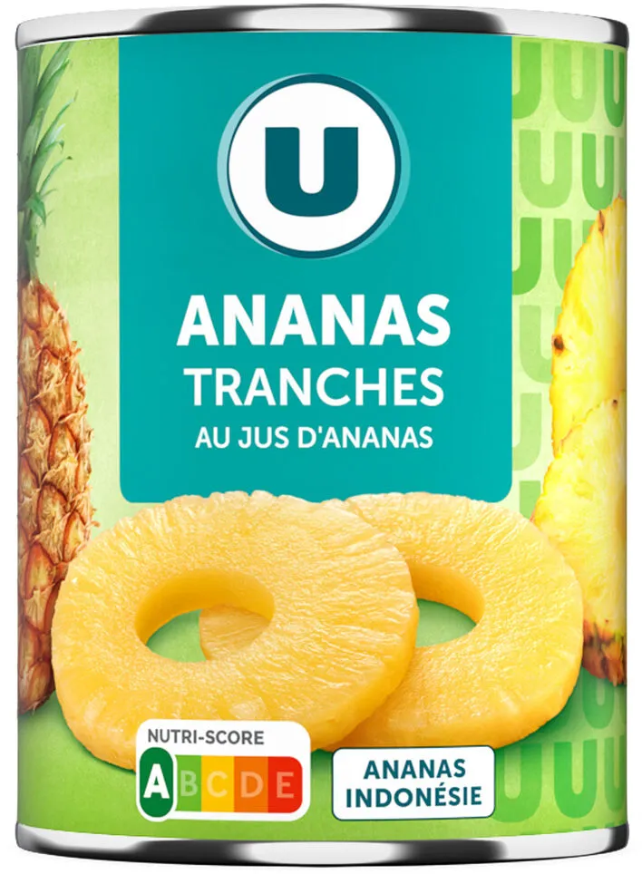 Ananas tranches entières - boîte de 10 - conserve 340g