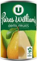 Poires demi-fruits au sirop léger boîte de 1/2, 225g