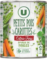 Petits pois extra fins et jeunes carottes - Boîte de 530g net égoutté