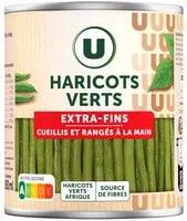 Haricots verts extra-fins cueillis et rangés à la main - Boite de 440gnet égoutté