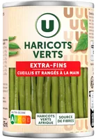 Haricots verts extra-fins cueillis et rangés à la main - Boite de 220gnet égoutté