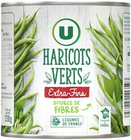 Haricots verts extra-fins - Boîte de 220g net égoutté