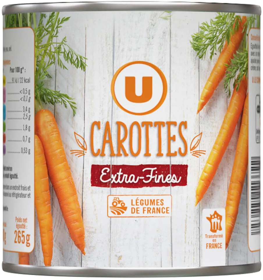 Carottes extra fines - Boîte 265g