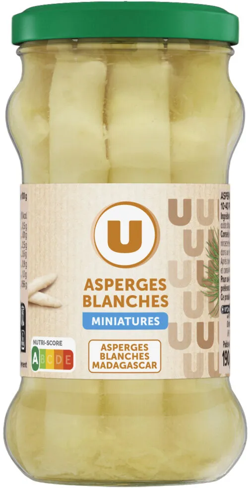 Asperges blanches miniatures - Bocal de 110g net égoutté