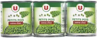 Petits pois extra-fins à l'étuvée - 3 boîtes de 140g