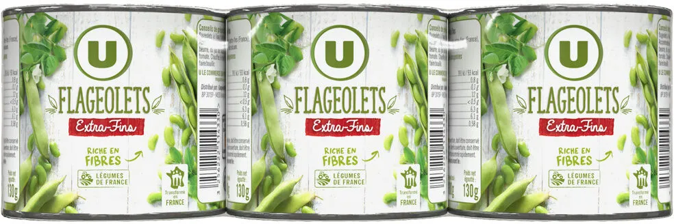Flageolets extra-fins - 3 boîtes de 130g