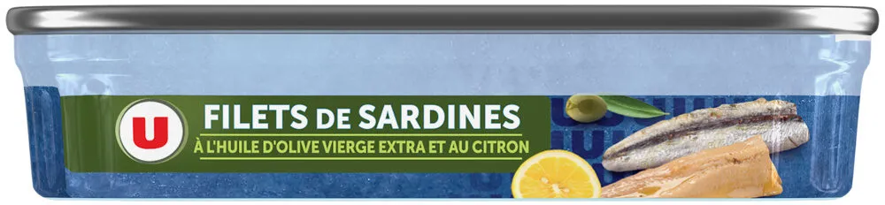 Filets de sardines à l'huile d'olive et citron 100g